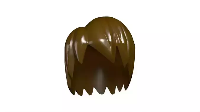 3D model Lego Hair Man Detailed Hair Match Real Object