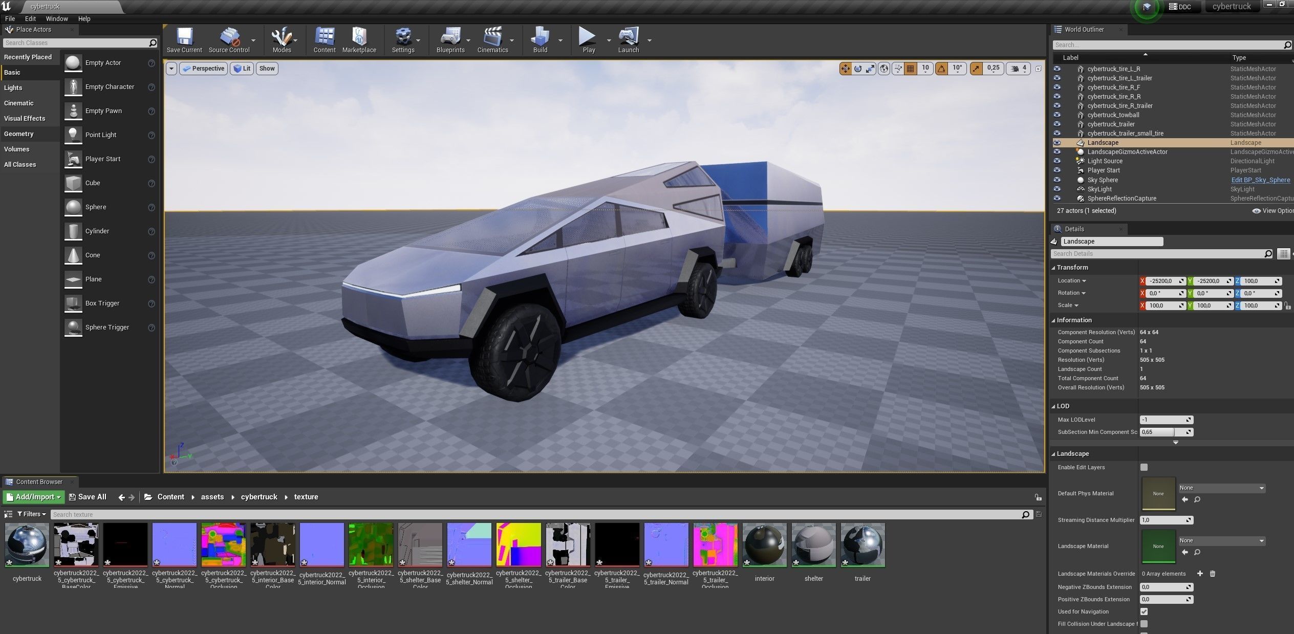 Cybertruck Tesla Low-poly 3D model_16