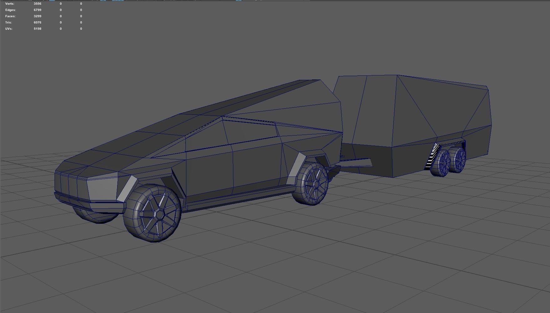Cybertruck Tesla Low-poly 3D model_19