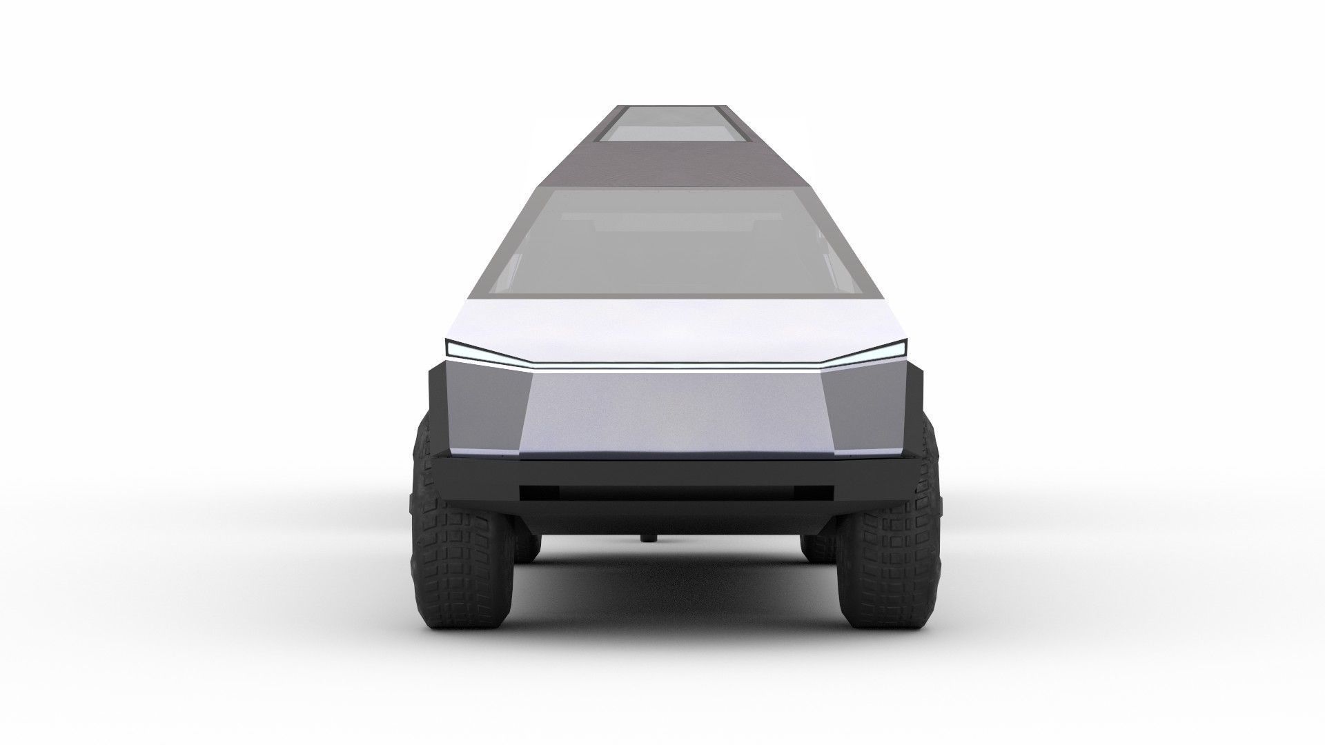 Cybertruck Tesla Low-poly 3D model_11