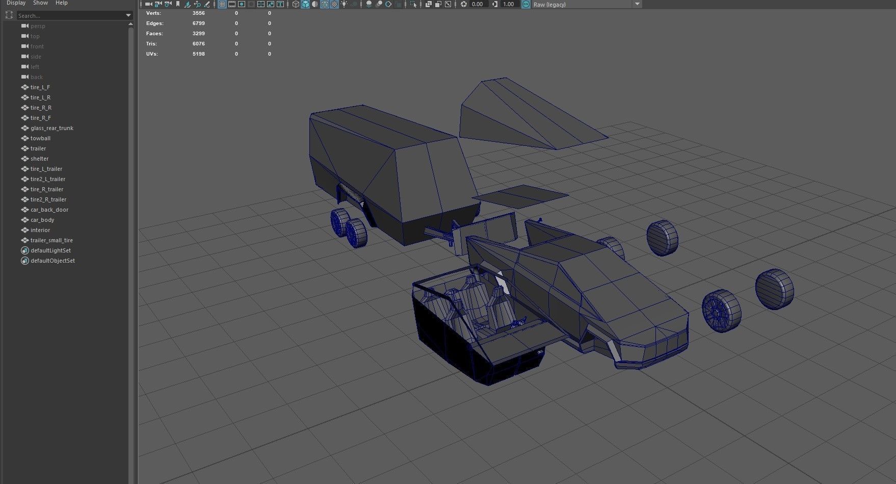 Cybertruck Tesla Low-poly 3D model_18