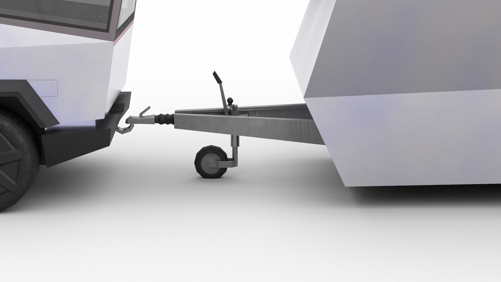 Cybertruck Tesla Low-poly 3D model_5