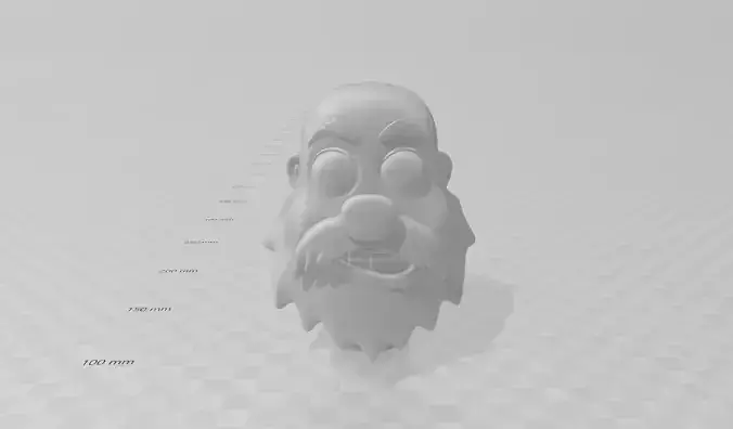 NEW Stinky Pete Head Silly Look 3D print model