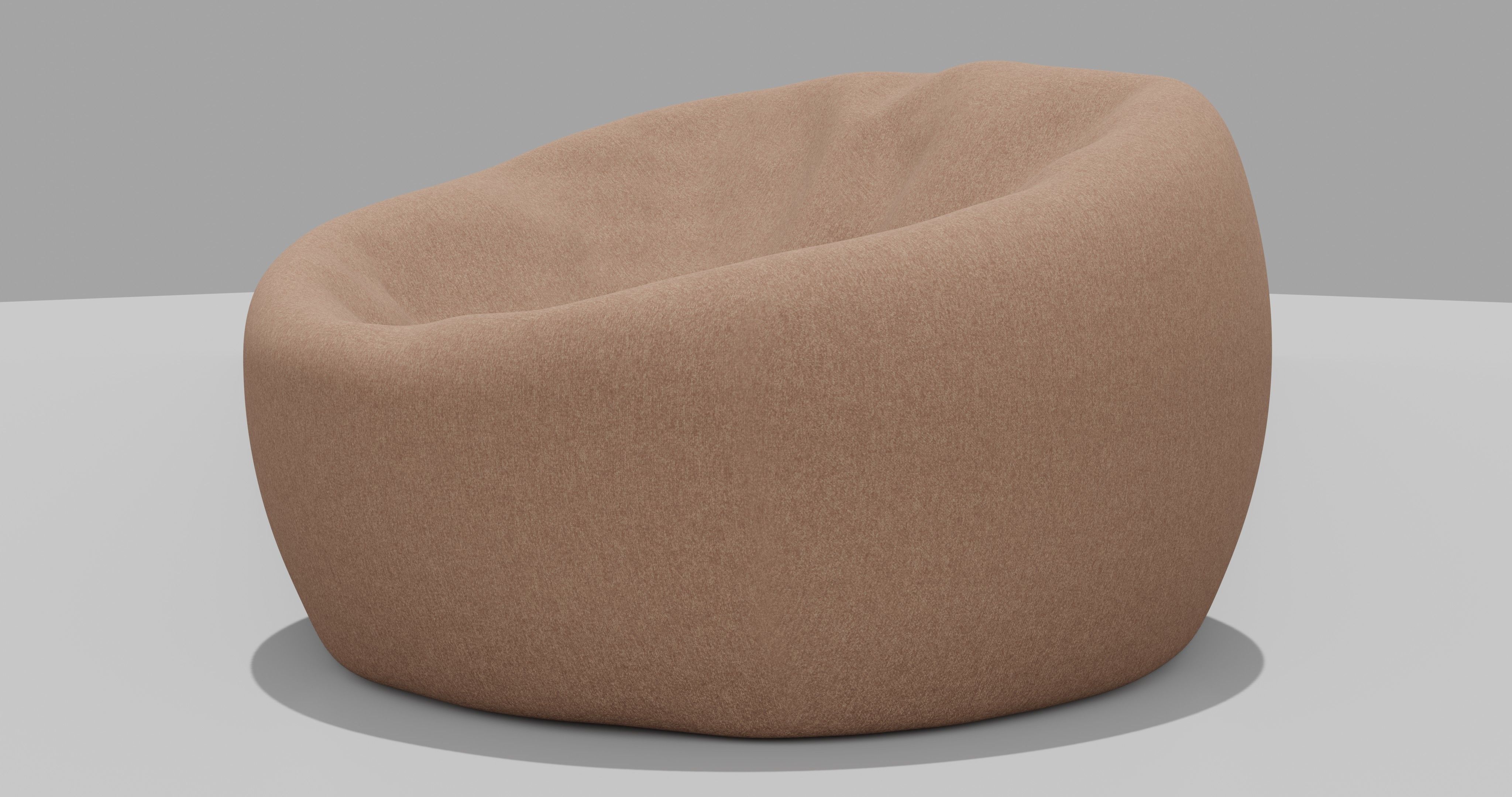 Beanbag bean bag chair 3D model_2