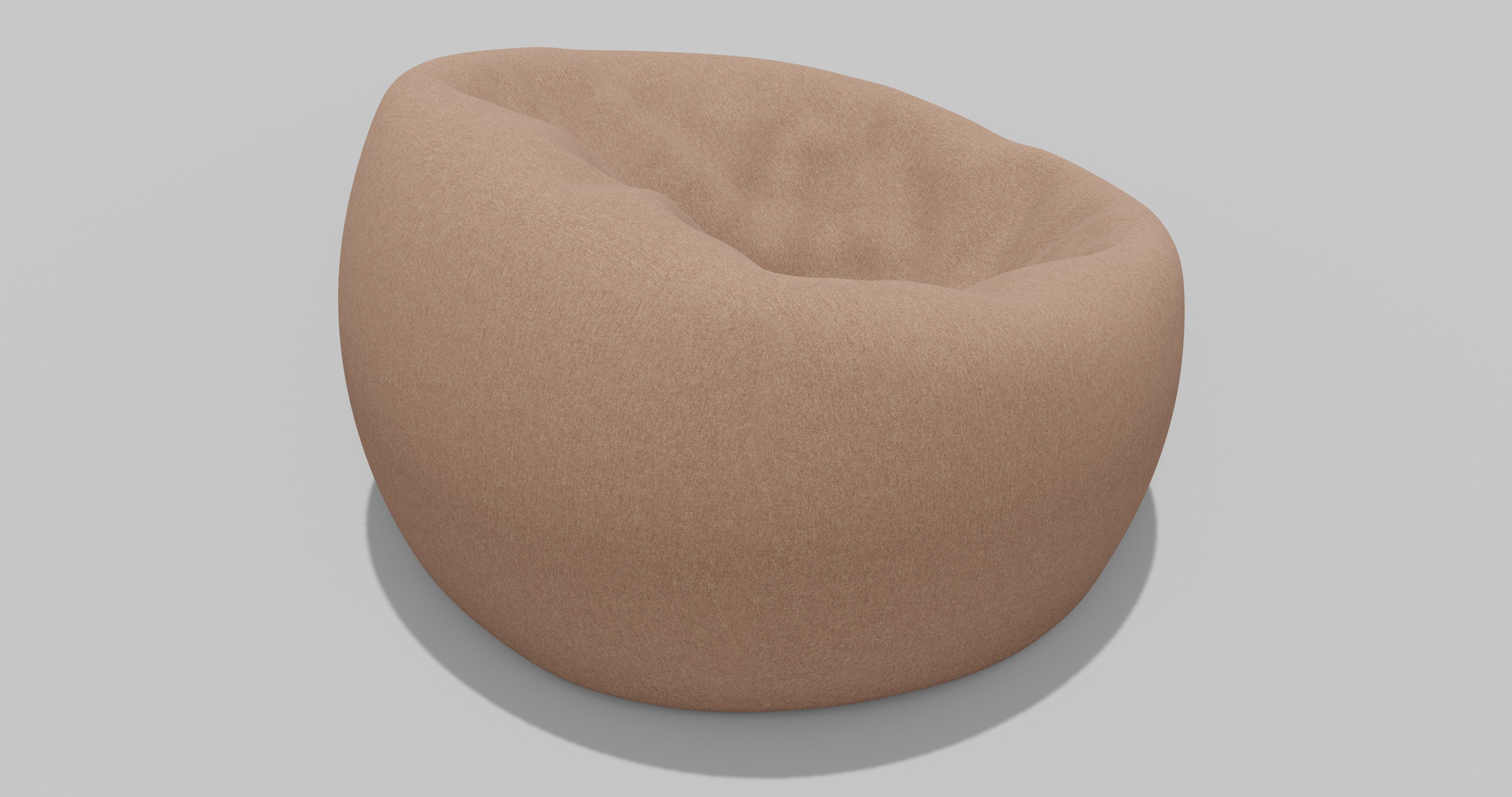 Beanbag bean bag chair 3D model_4