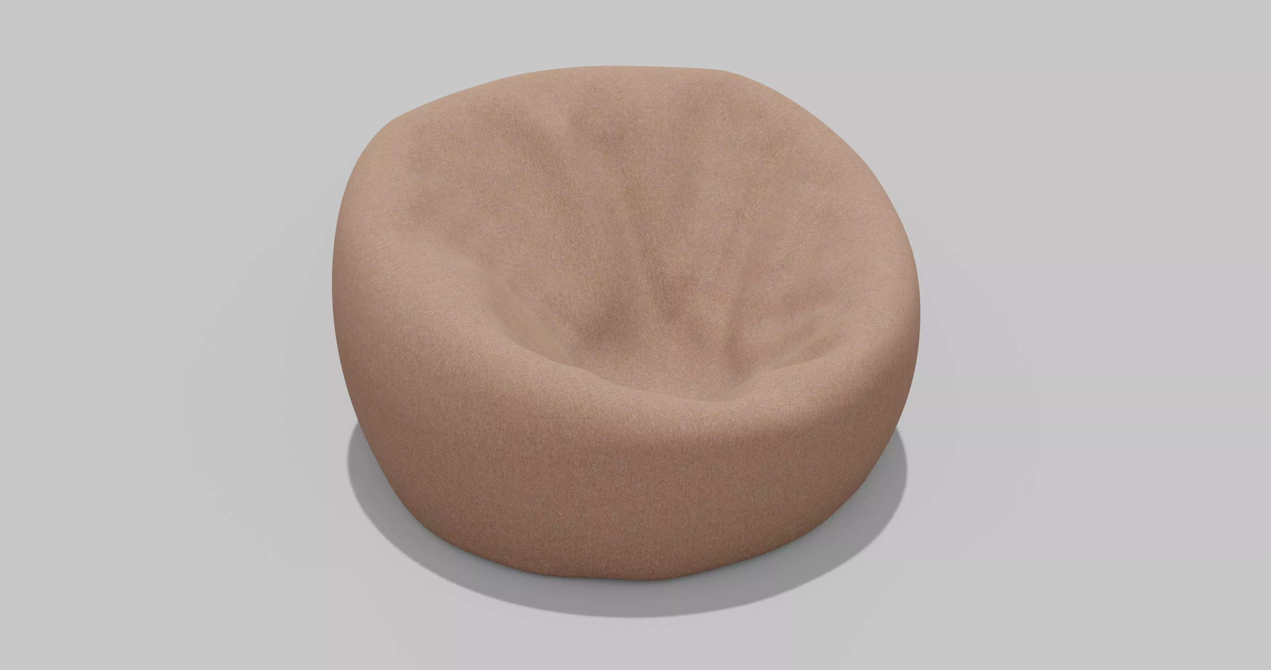 Beanbag bean bag chair 3D model_0
