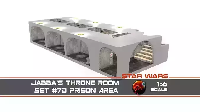 Jabbas Throne Room - Set 7D - Prison Area 1-6 scale