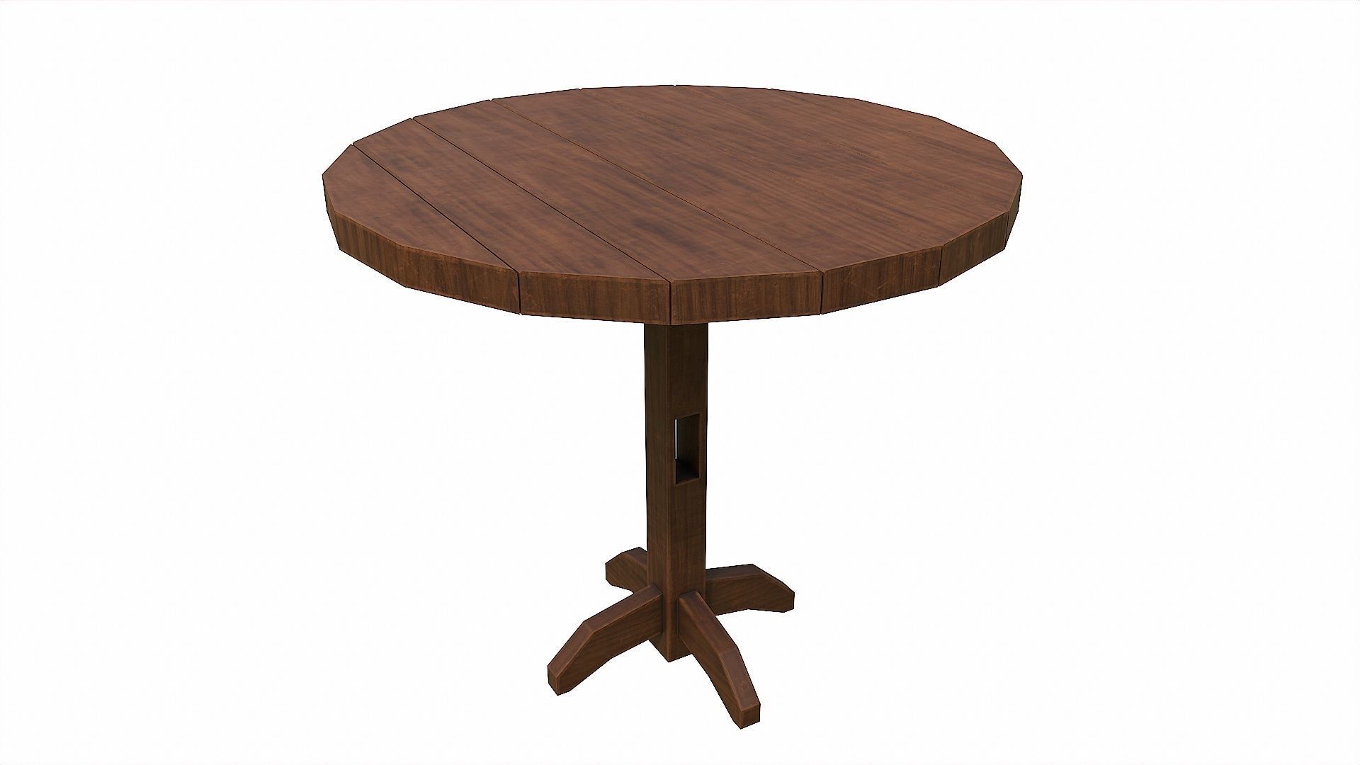 Pack of 6 Medieval Wooden Tables Low-poly 3D model_44