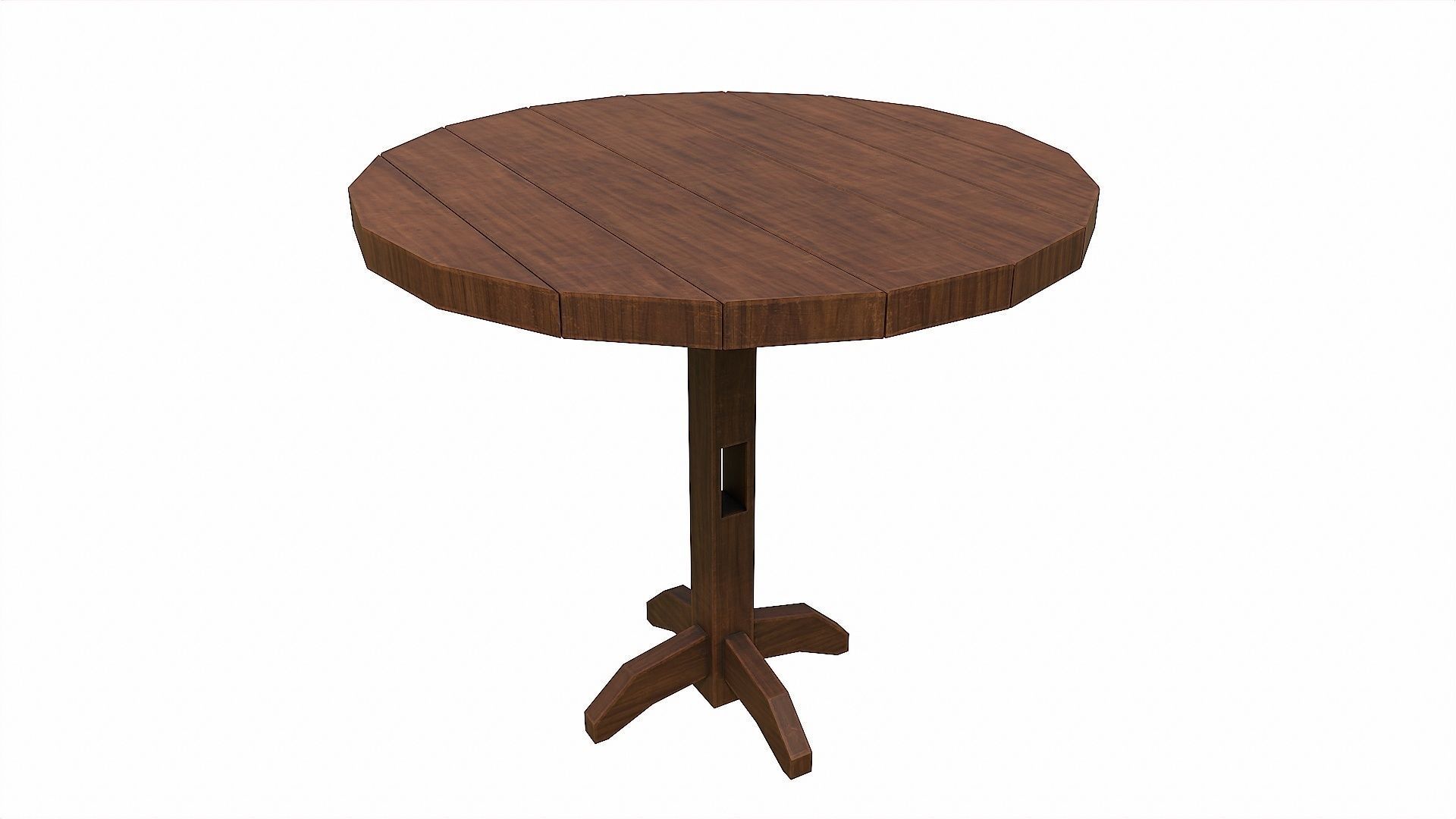 Pack of 6 Medieval Wooden Tables Low-poly 3D model_46