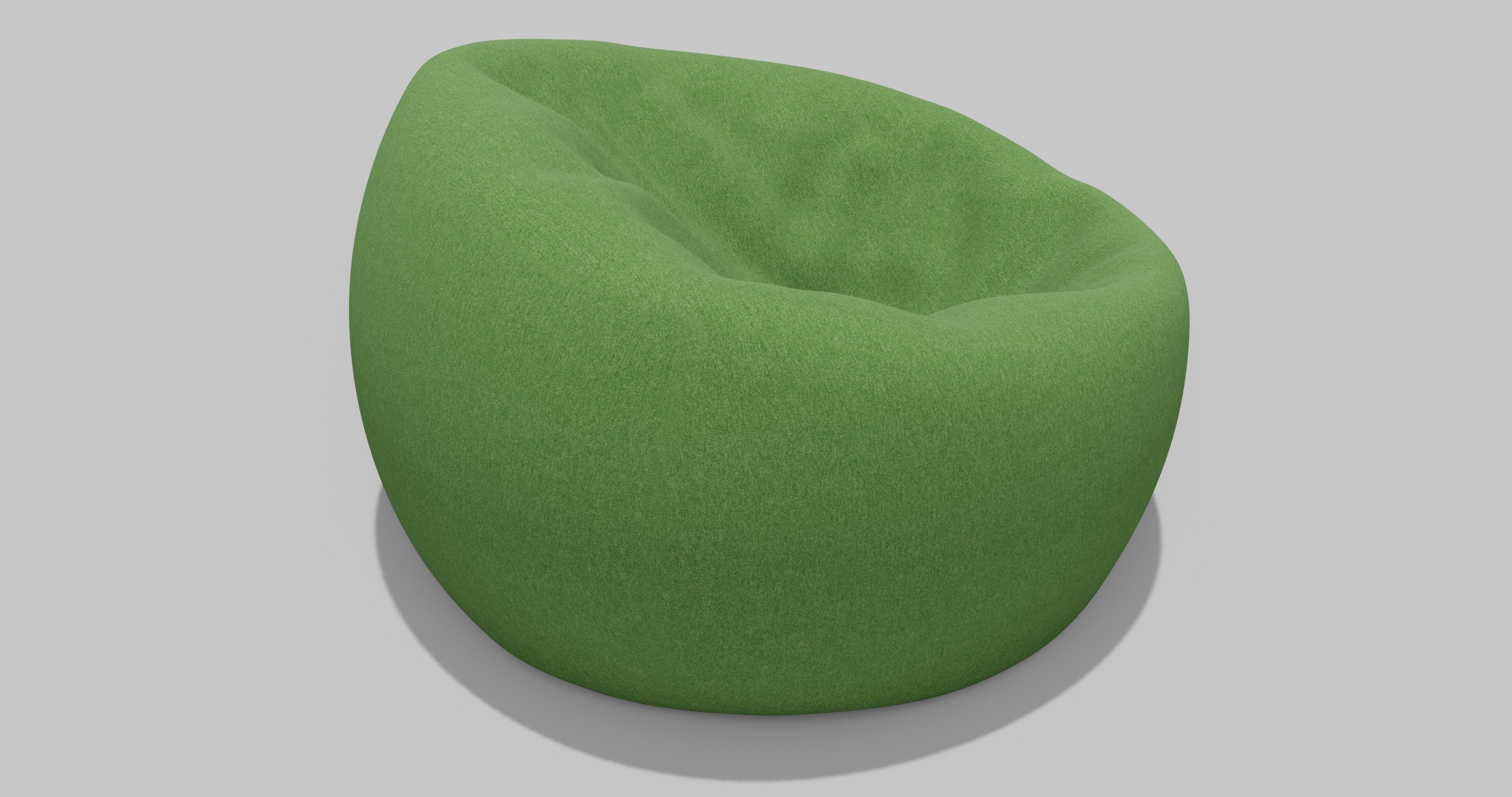 Beanbag bean chair 3D model_4