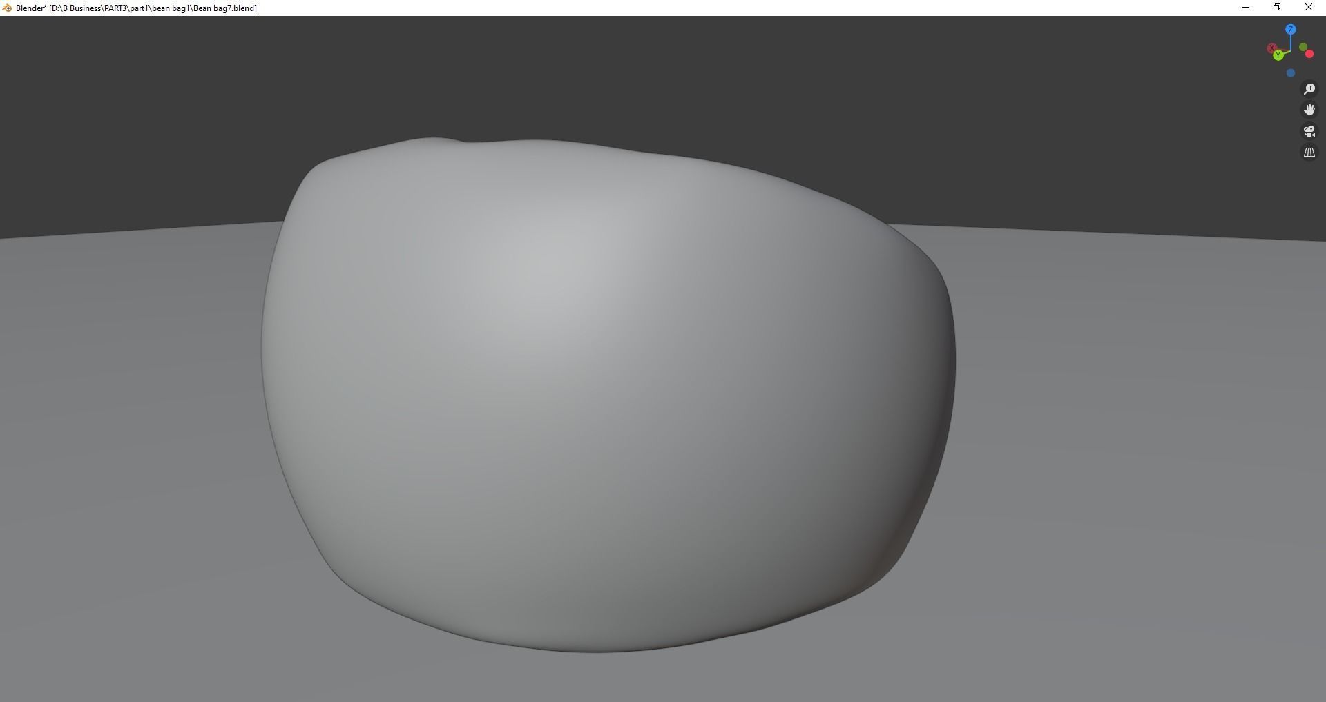 Beanbag bean chair 3D model_12