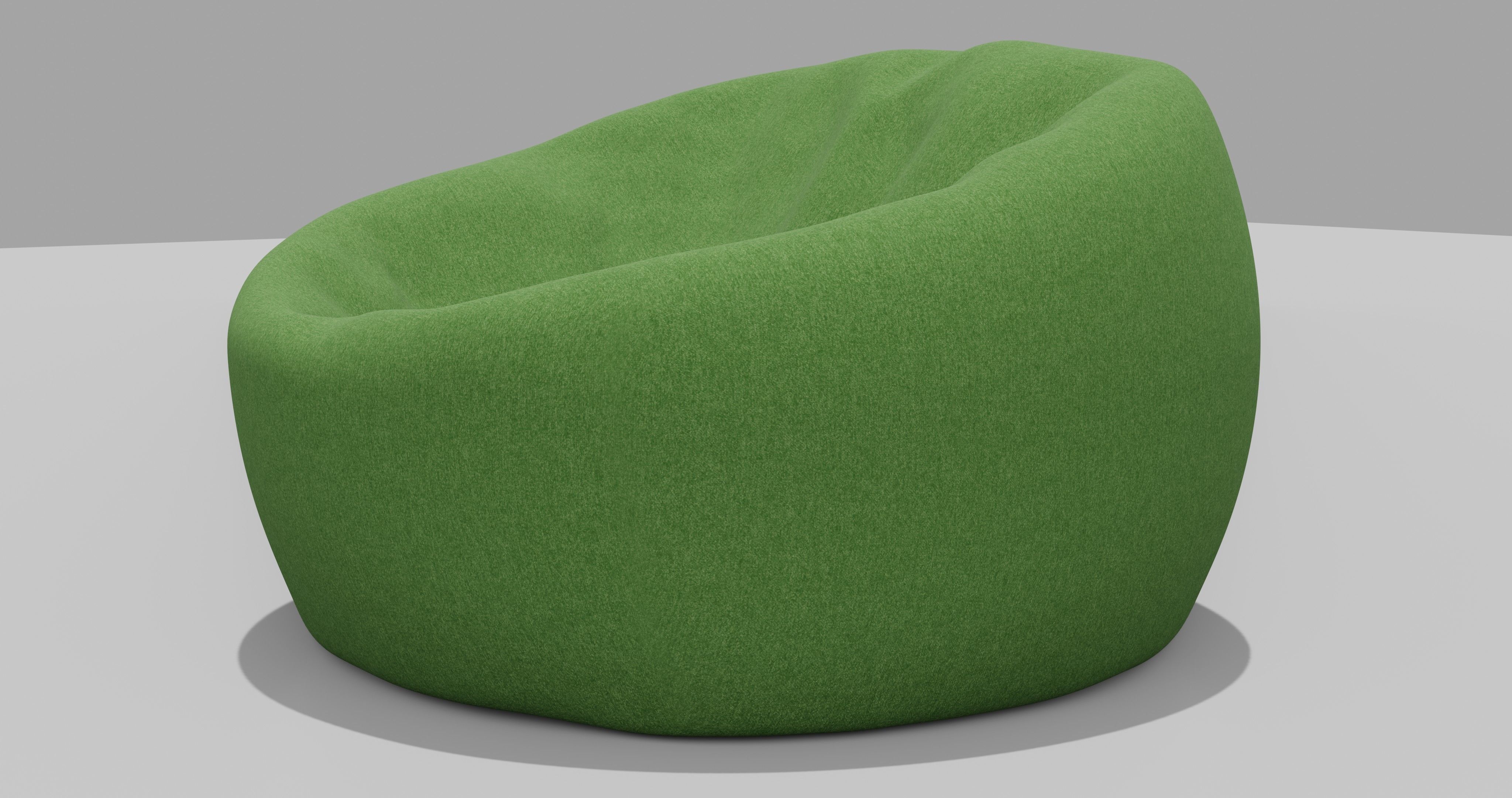 Beanbag bean chair 3D model_1