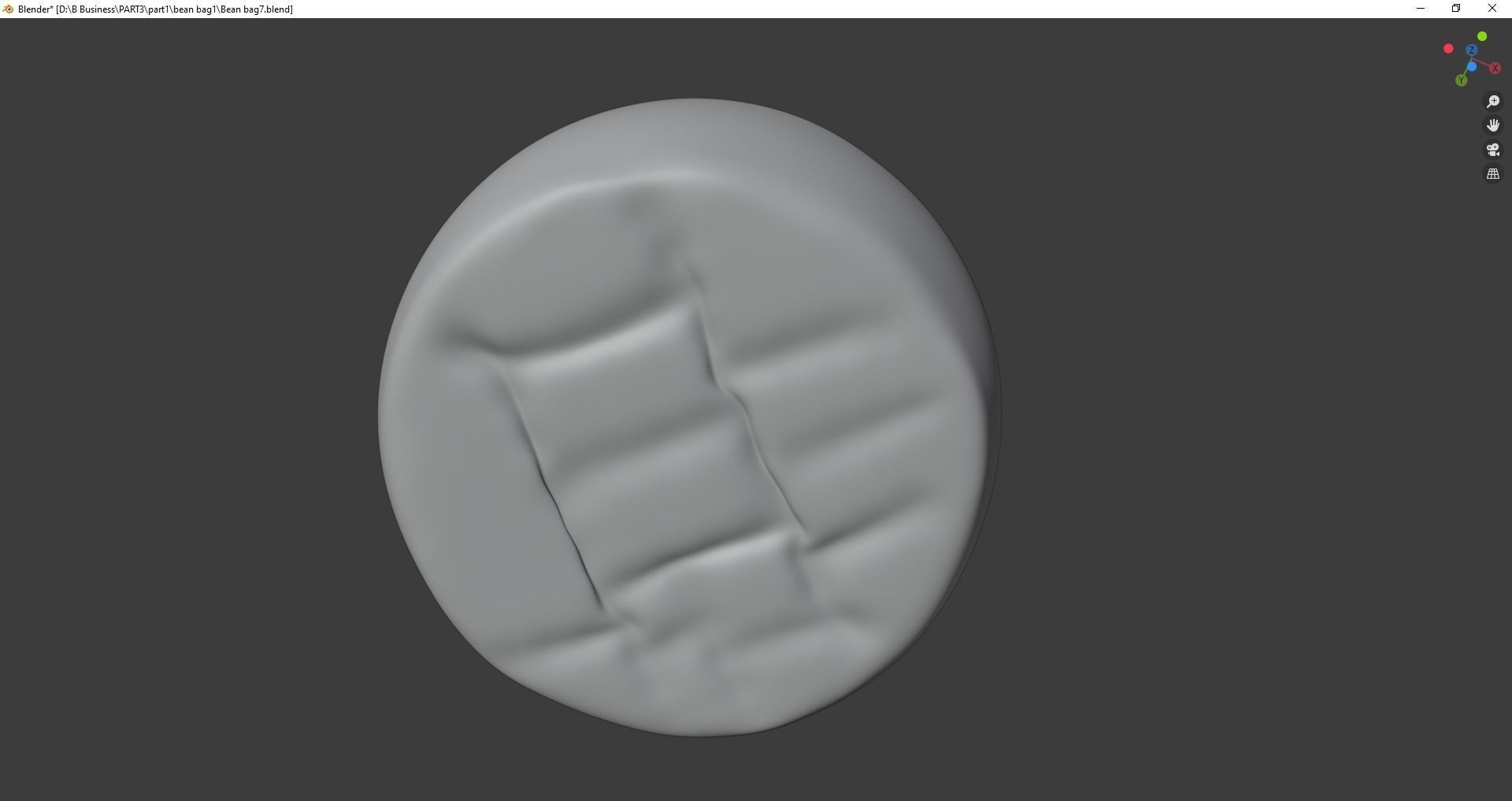 Beanbag bean chair 3D model_14