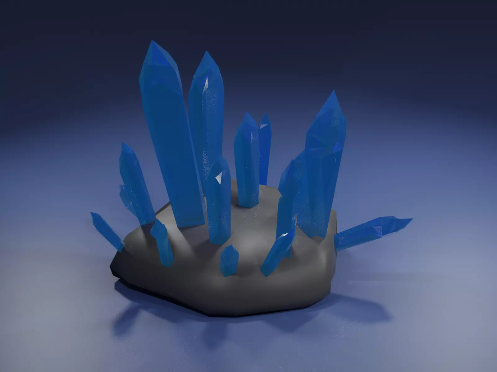 Crystals Free low-poly 3D model