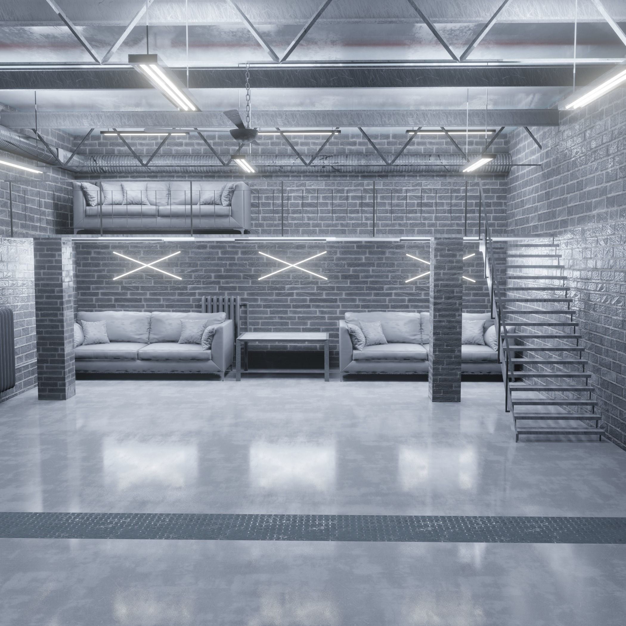 Warehouse loft 3D model_5