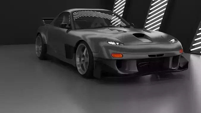 Rx7 FD custom bodykit Low-poly 3D model