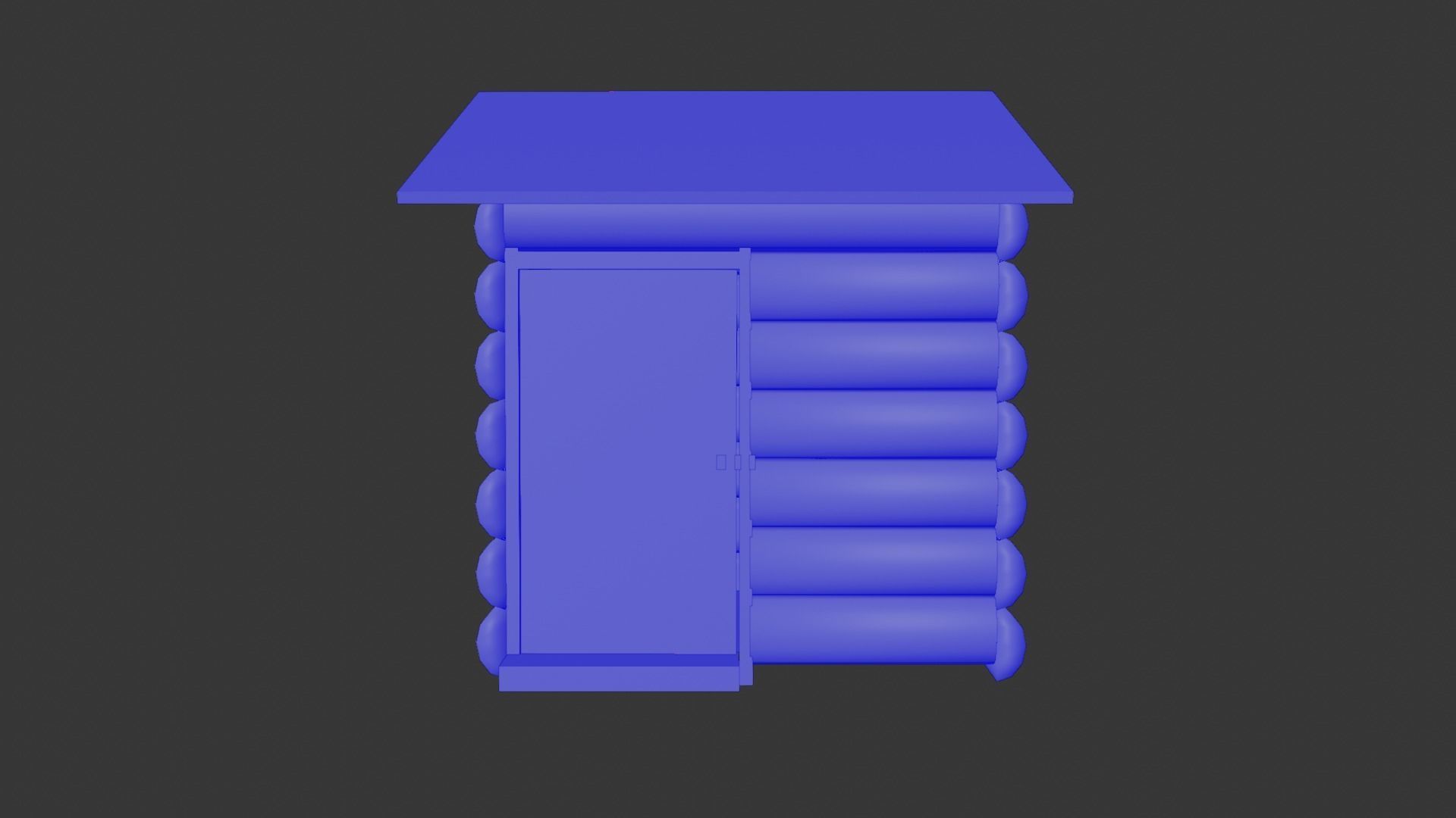 Mini Cabin 3D Low-poly 3D model_8