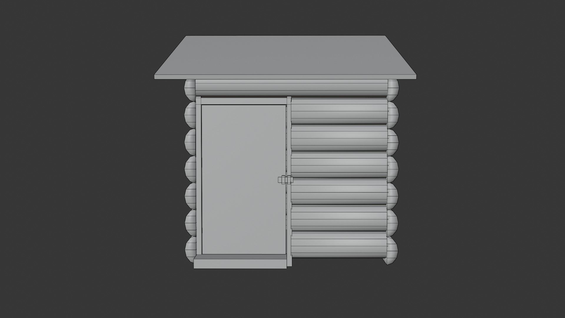 Mini Cabin 3D Low-poly 3D model_3