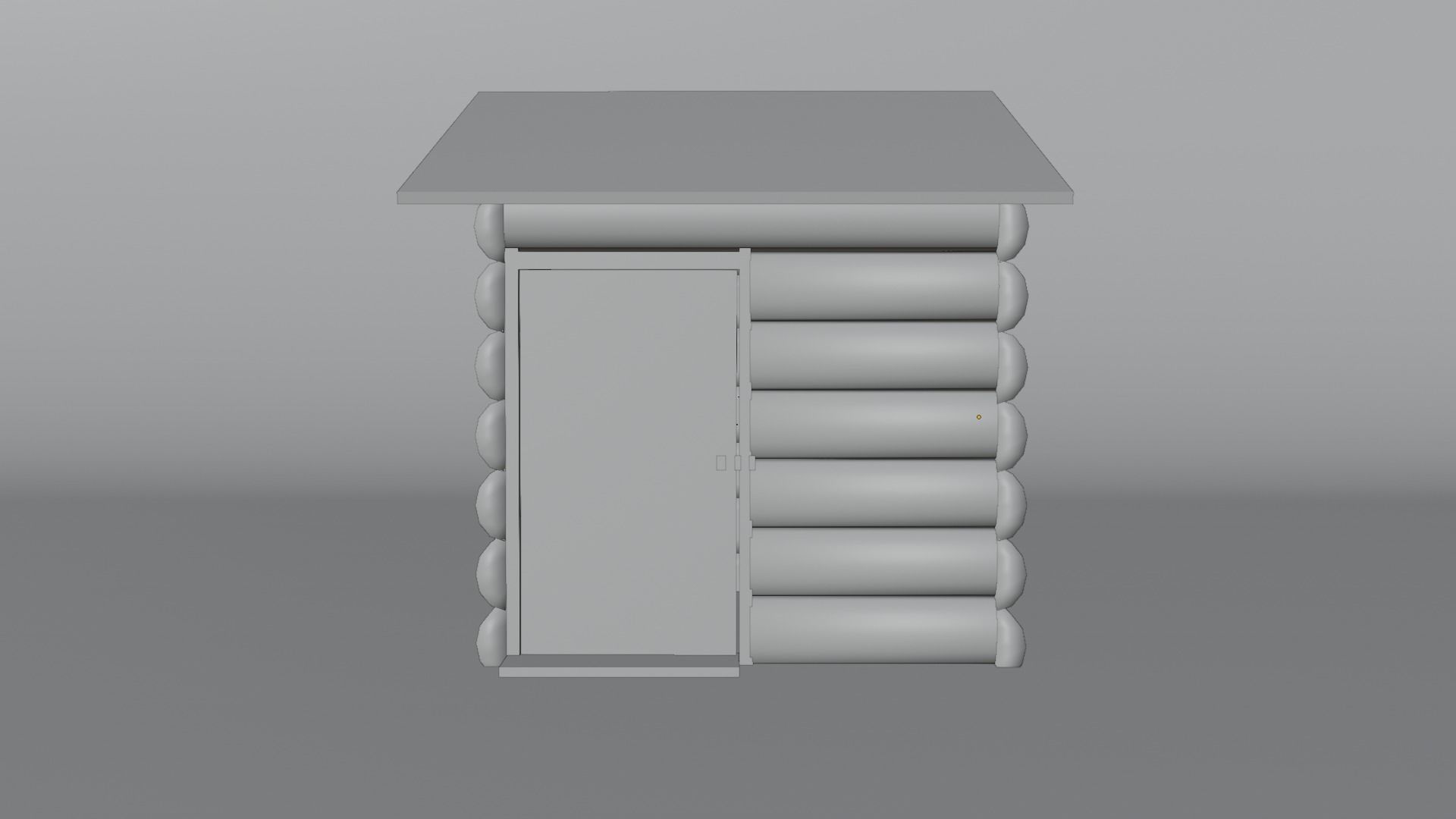 Mini Cabin 3D Low-poly 3D model_2