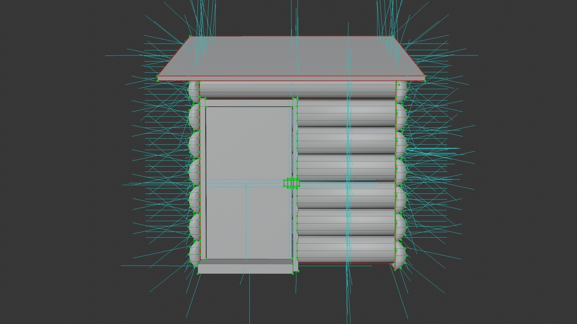 Mini Cabin 3D Low-poly 3D model_7