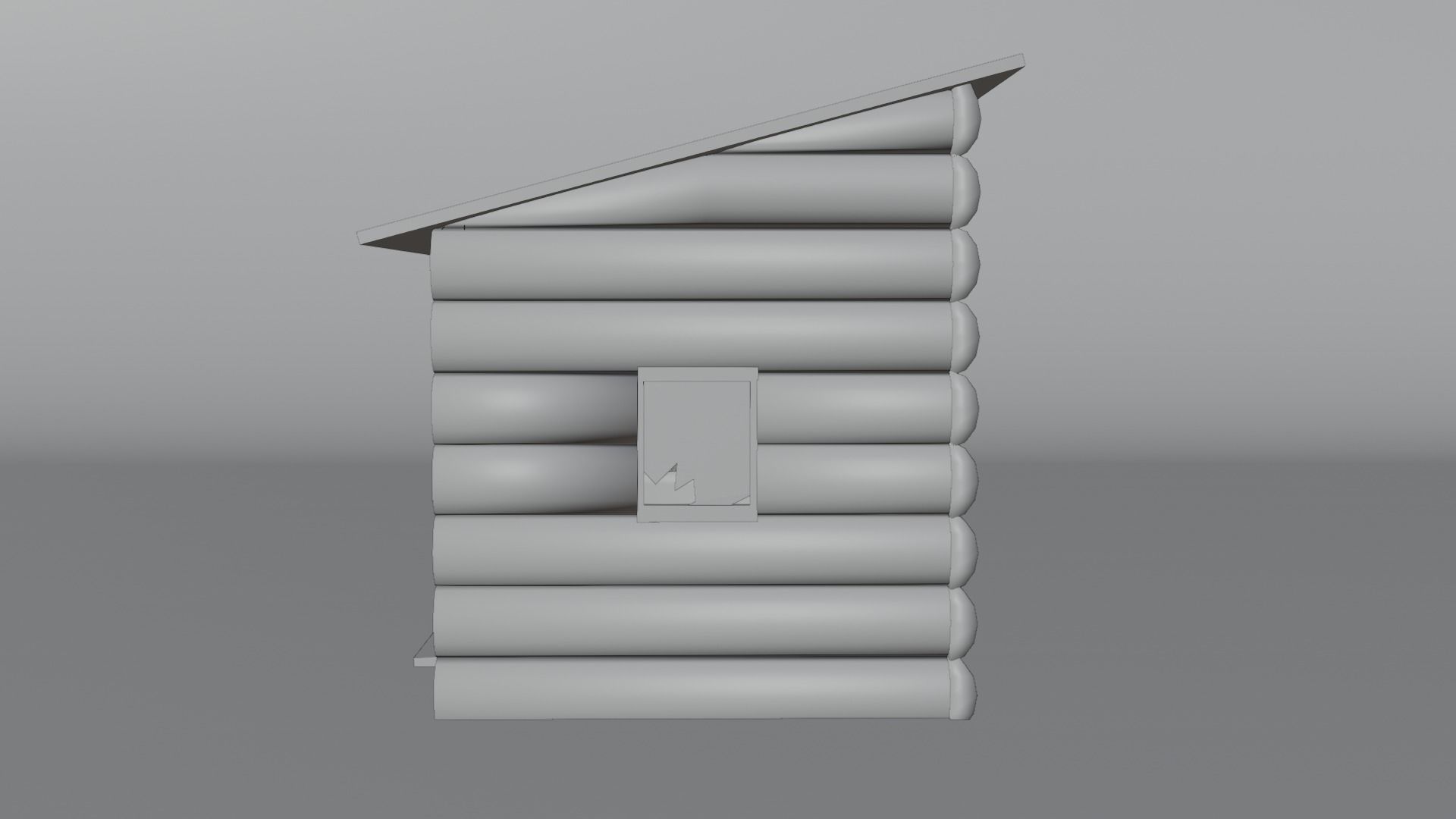 Mini Cabin 3D Low-poly 3D model_4