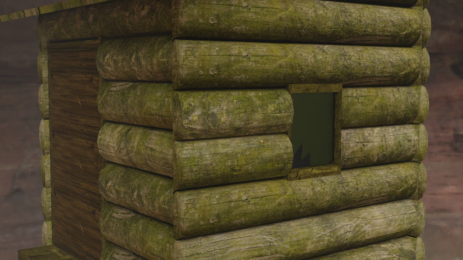 Mini Cabin 3D Low-poly 3D model_11