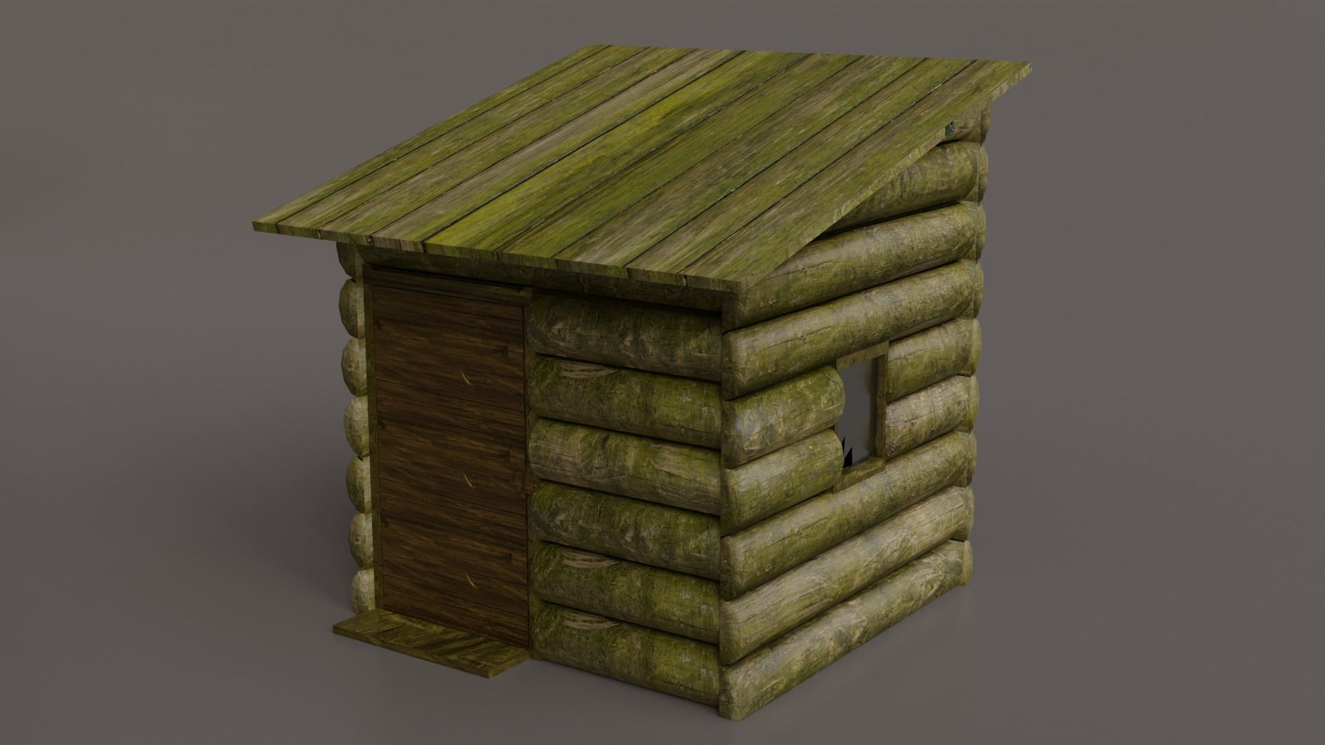Mini Cabin 3D Low-poly 3D model_1