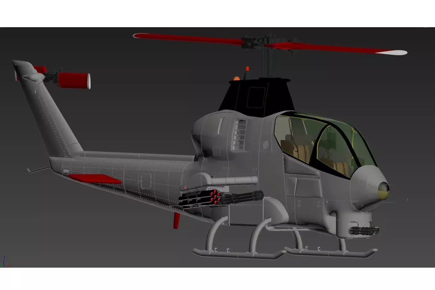cobra helicopter Free 3D model_0