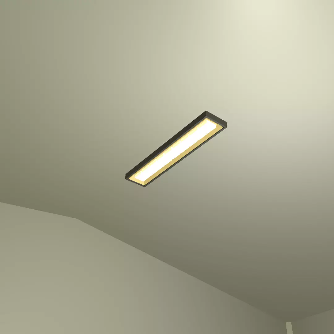 Overhead Industrial Light Free low-poly 3D model