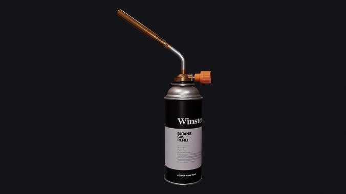 Gas Torch  - Tutorial Included Low-poly 3D model