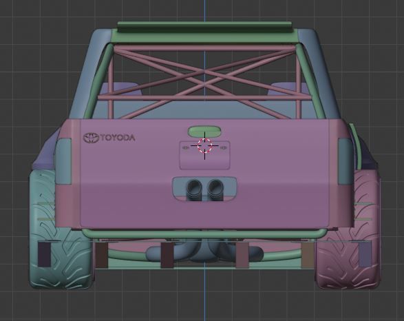 2000 Toyota hilux single cab drift build  3D model_8