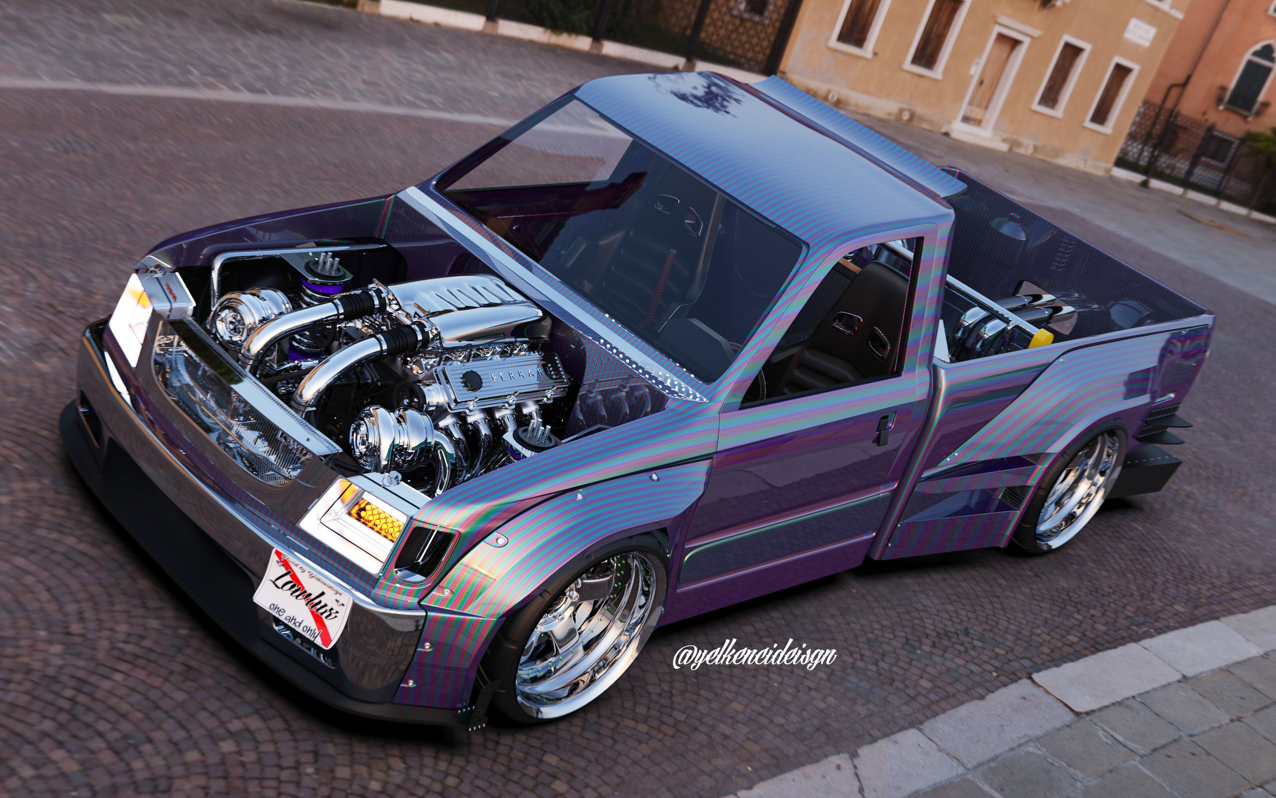 2000 Toyota hilux single cab drift build  3D model_1