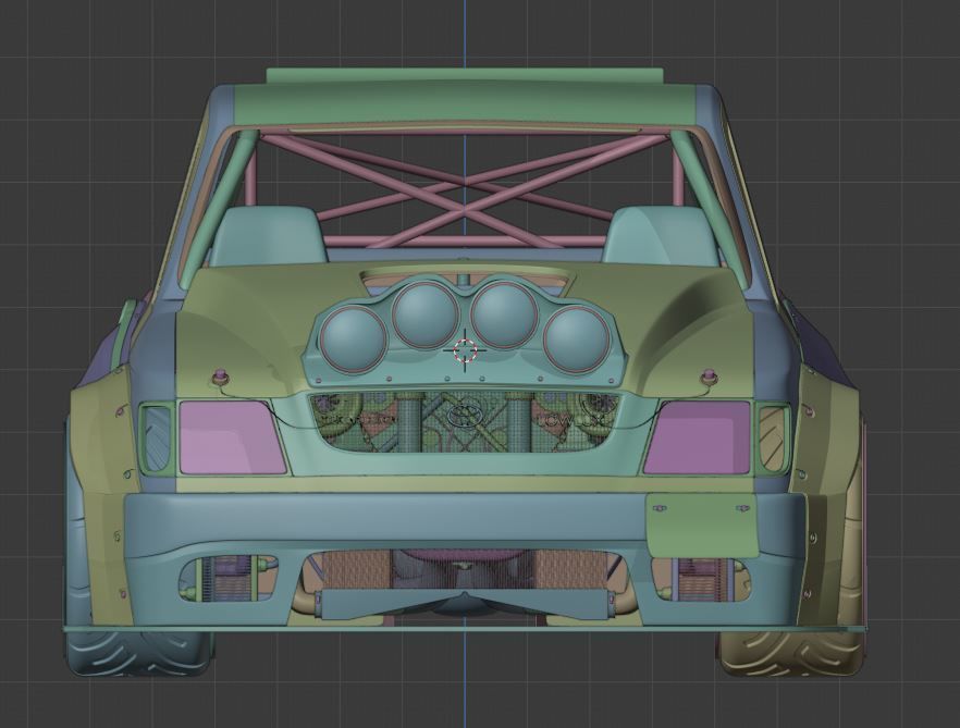 2000 Toyota hilux single cab drift build  3D model_10