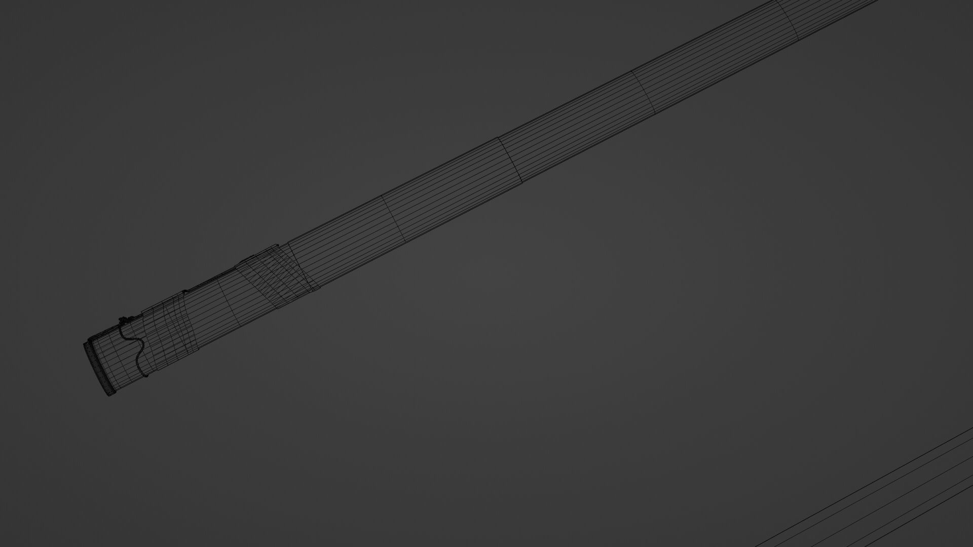 sheathed sword Low-poly 3D model_7