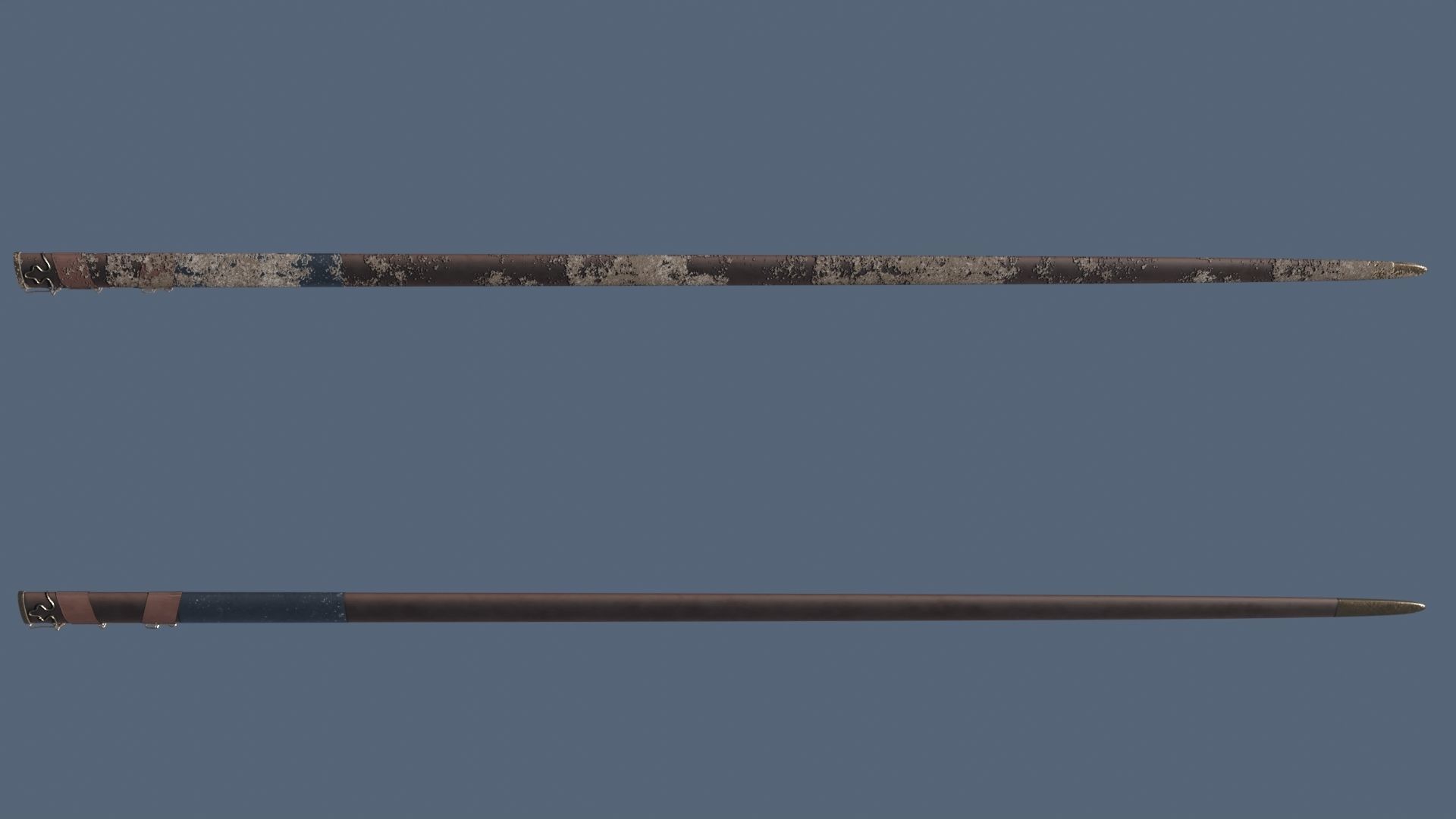 sheathed sword Low-poly 3D model_9