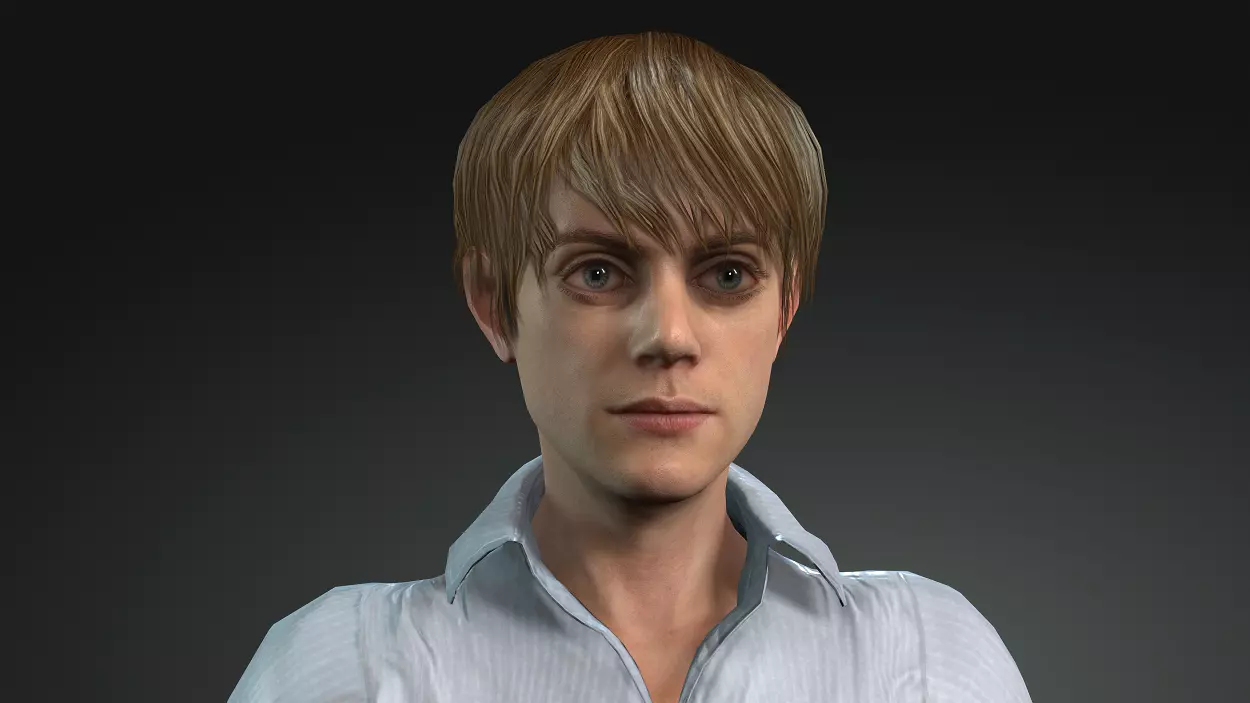 Realistic stylized cartoon boy Free low-poly 3D model