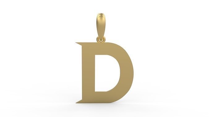 Initial Letters Pendant Week D 3D print model