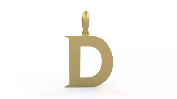 Initial Letters Pendant Week D 3D print model