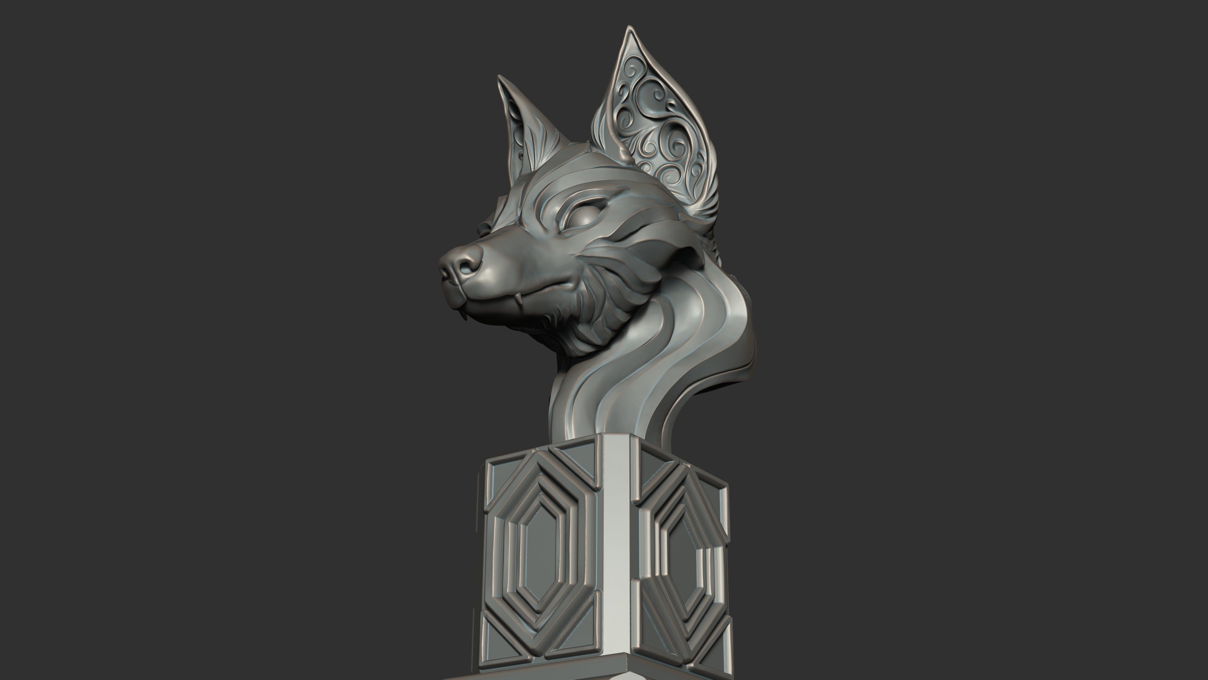 Fox Head  3D model_6