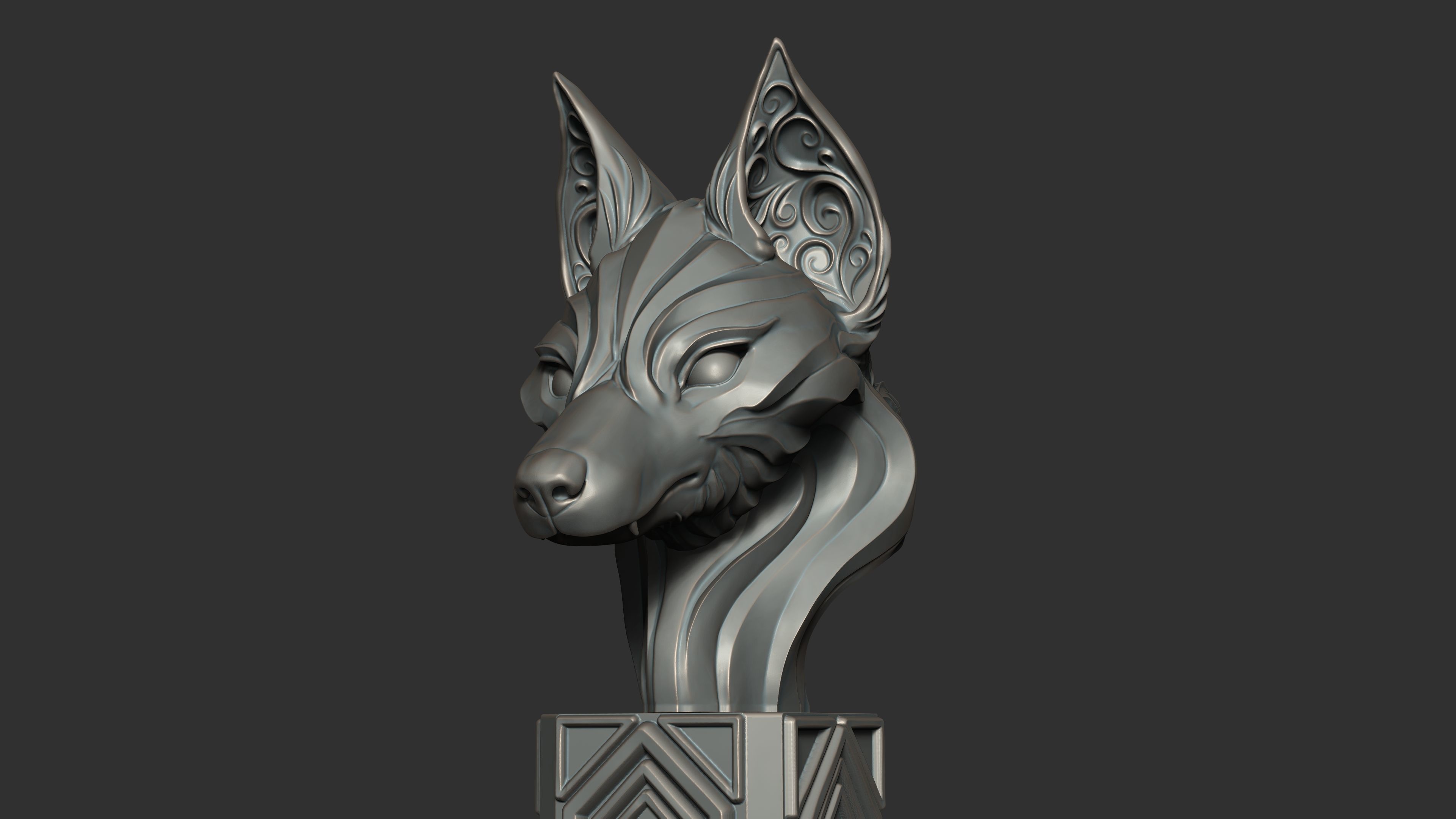 Fox Head  3D model_2