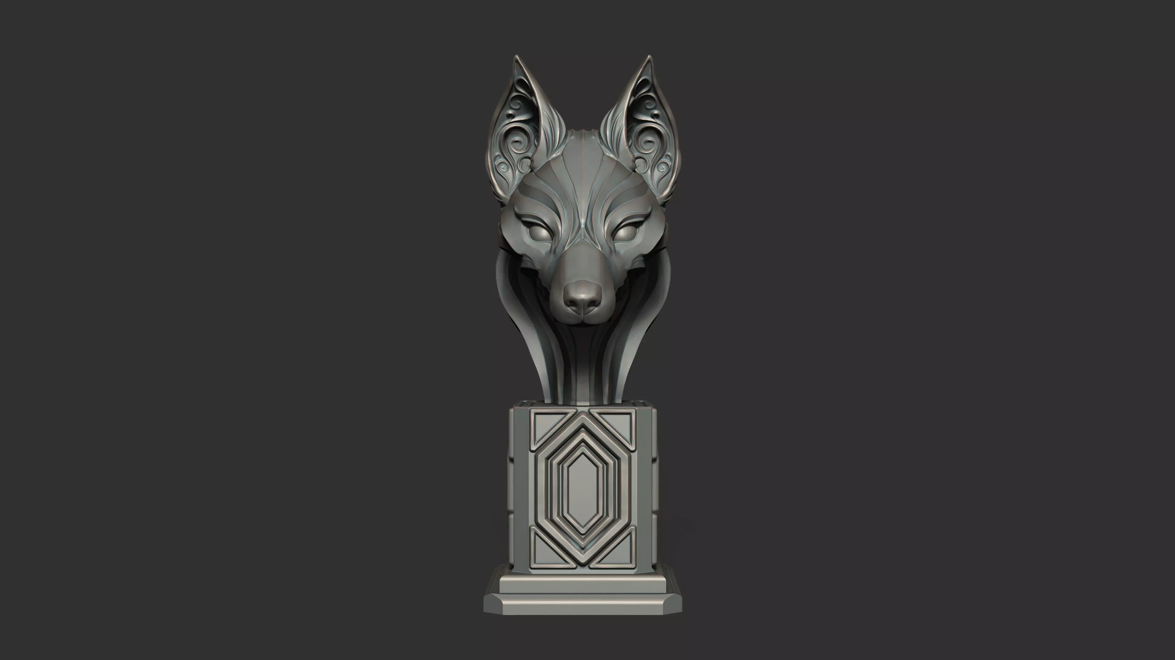 Fox Head  3D model_0