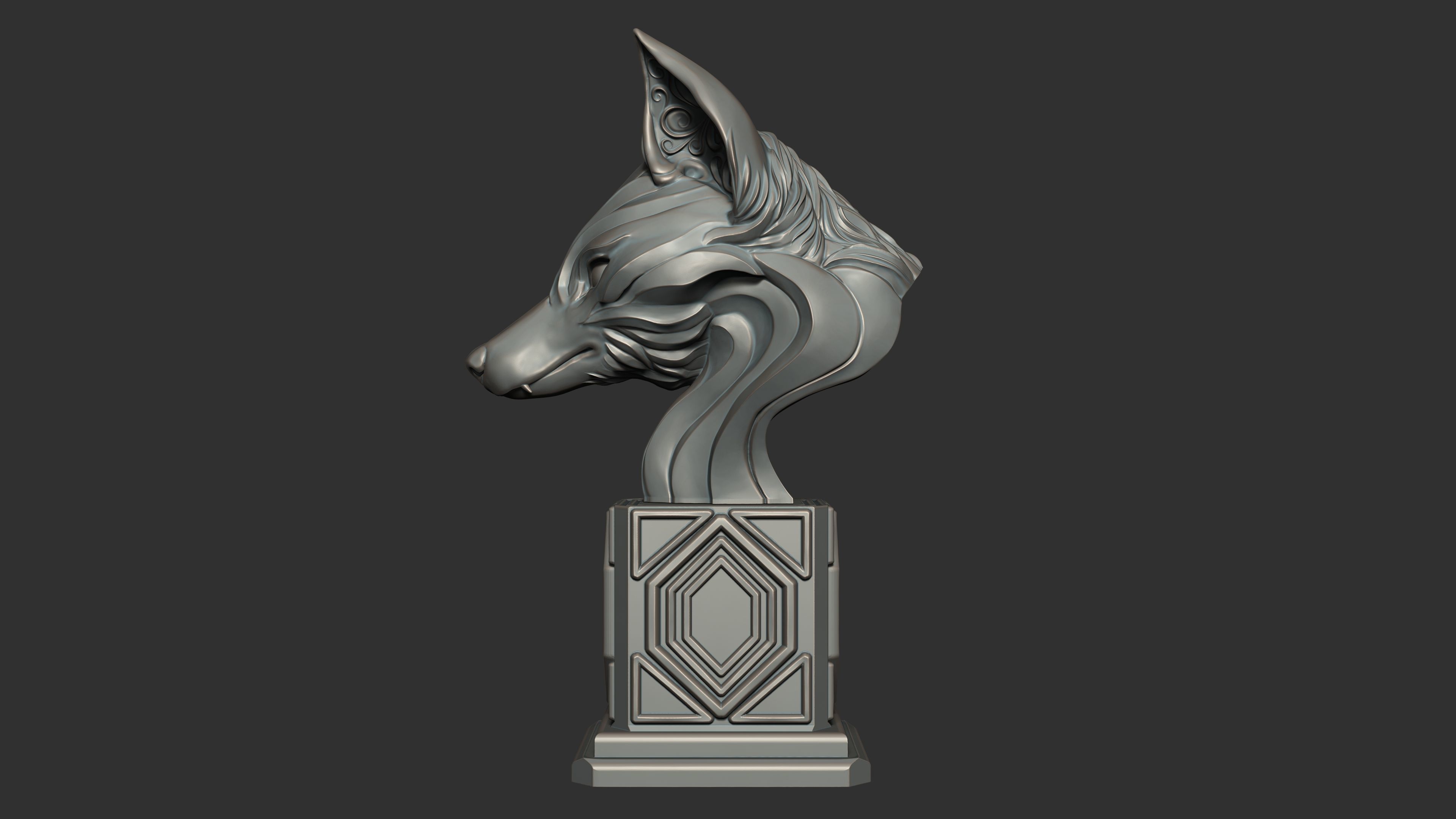 Fox Head  3D model_3