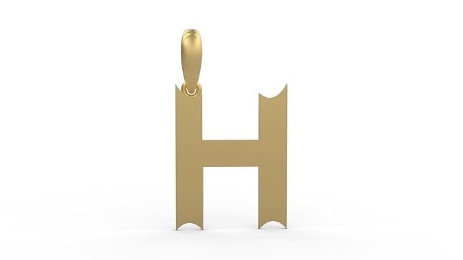 Initial Letters Pendant Week H 3D print model