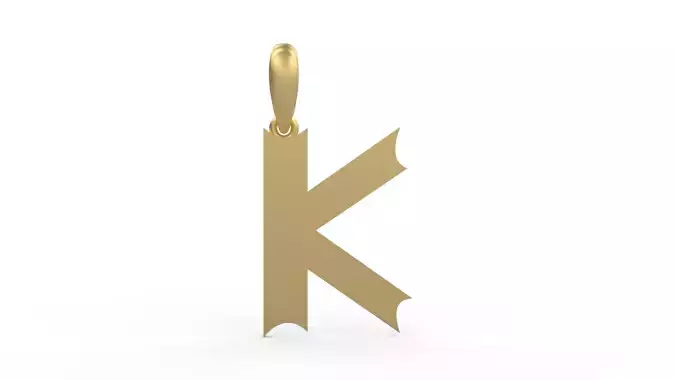 Initial Letters Pendant Week K 3D print model