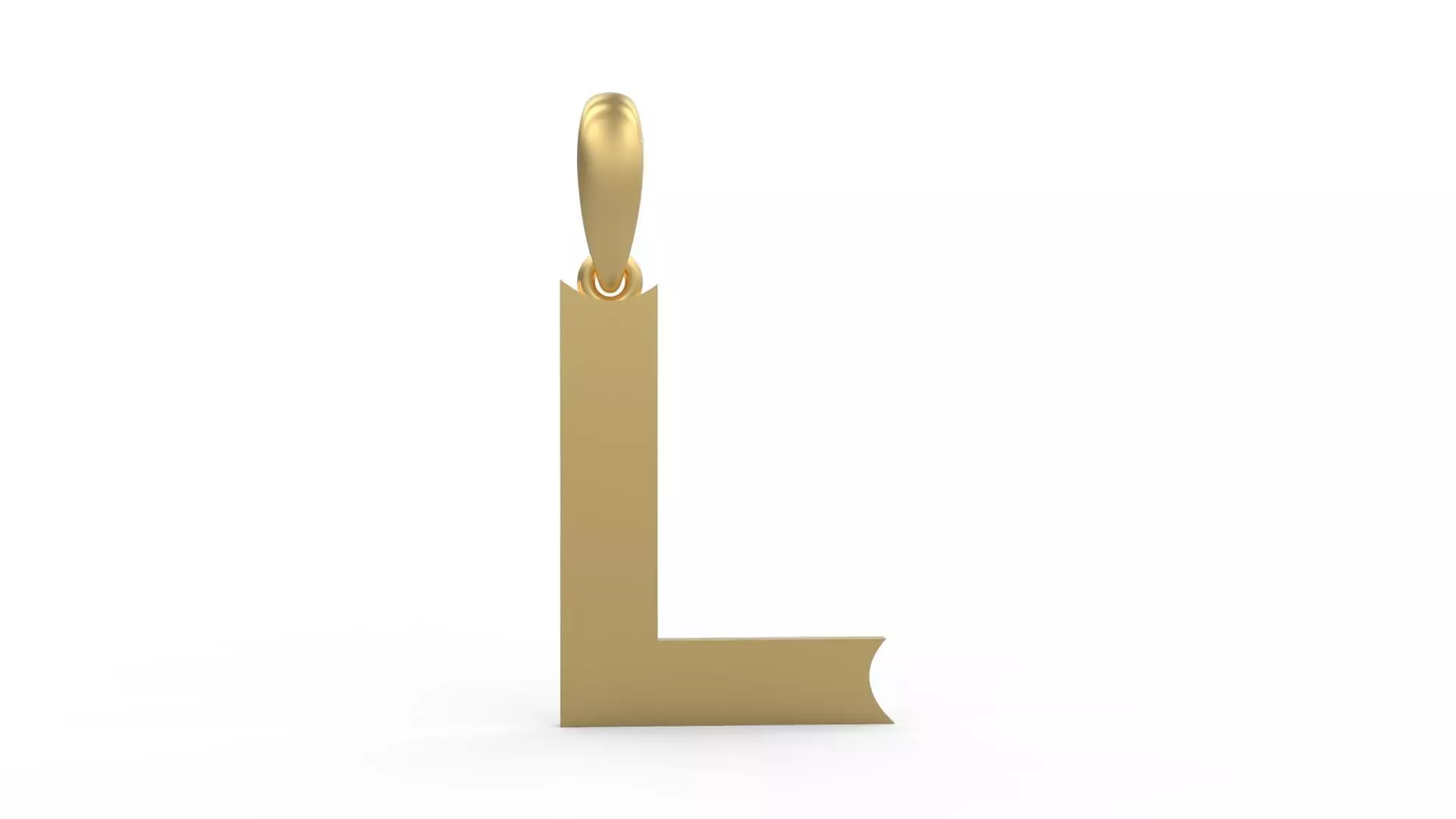 Initial Letters Pendant Week L 3D print model_0