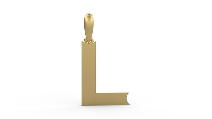 Initial Letters Pendant Week L 3D print model
