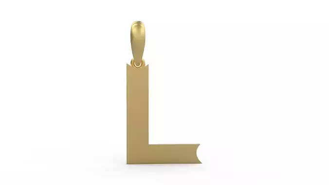 Initial Letters Pendant Week L 3D print model