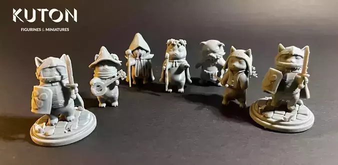 Cats DND miniatures 3D print model