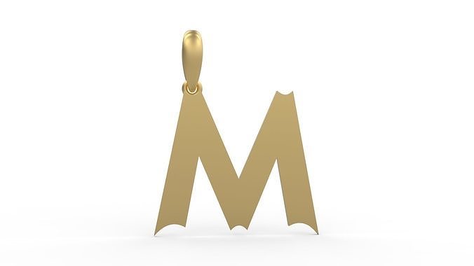 Initial Letters Pendant Week M 3D print model