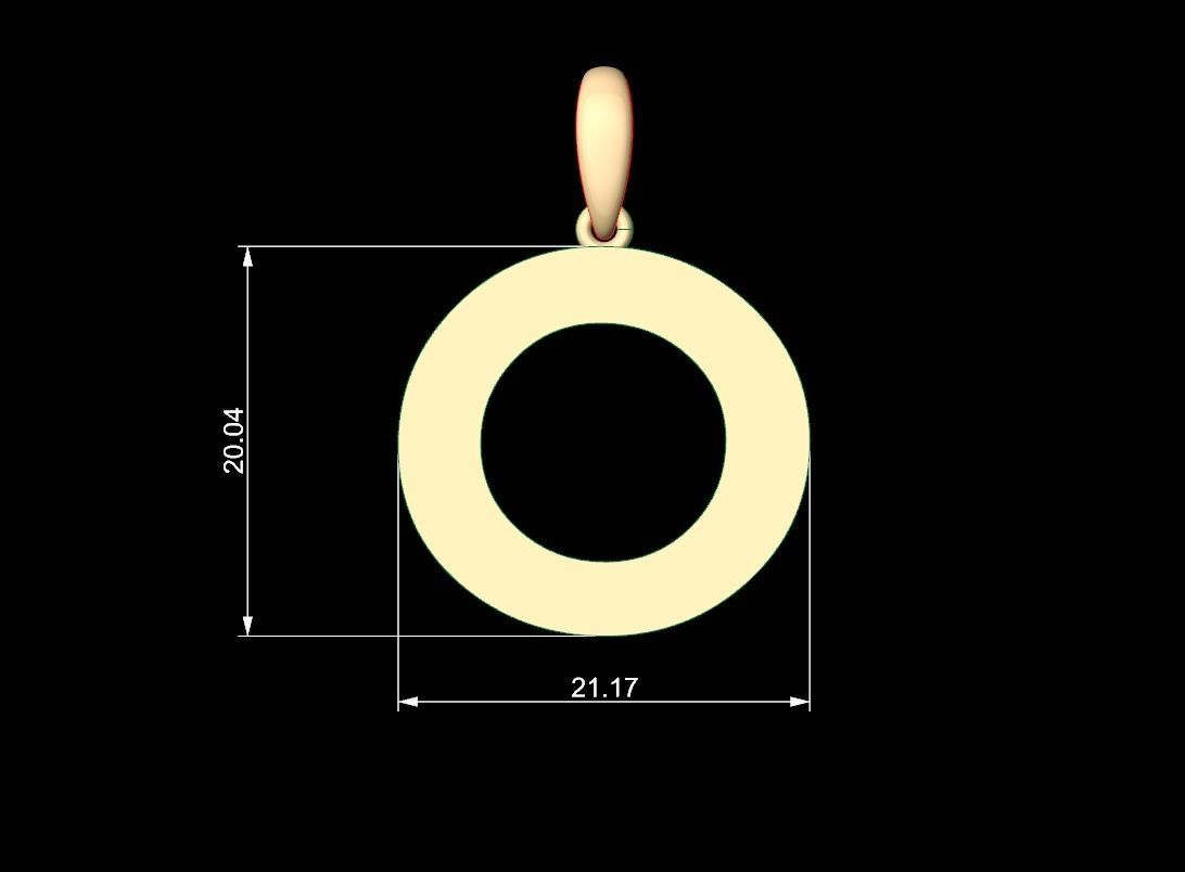 Initial Letters Pendant Week O 3D print model_4